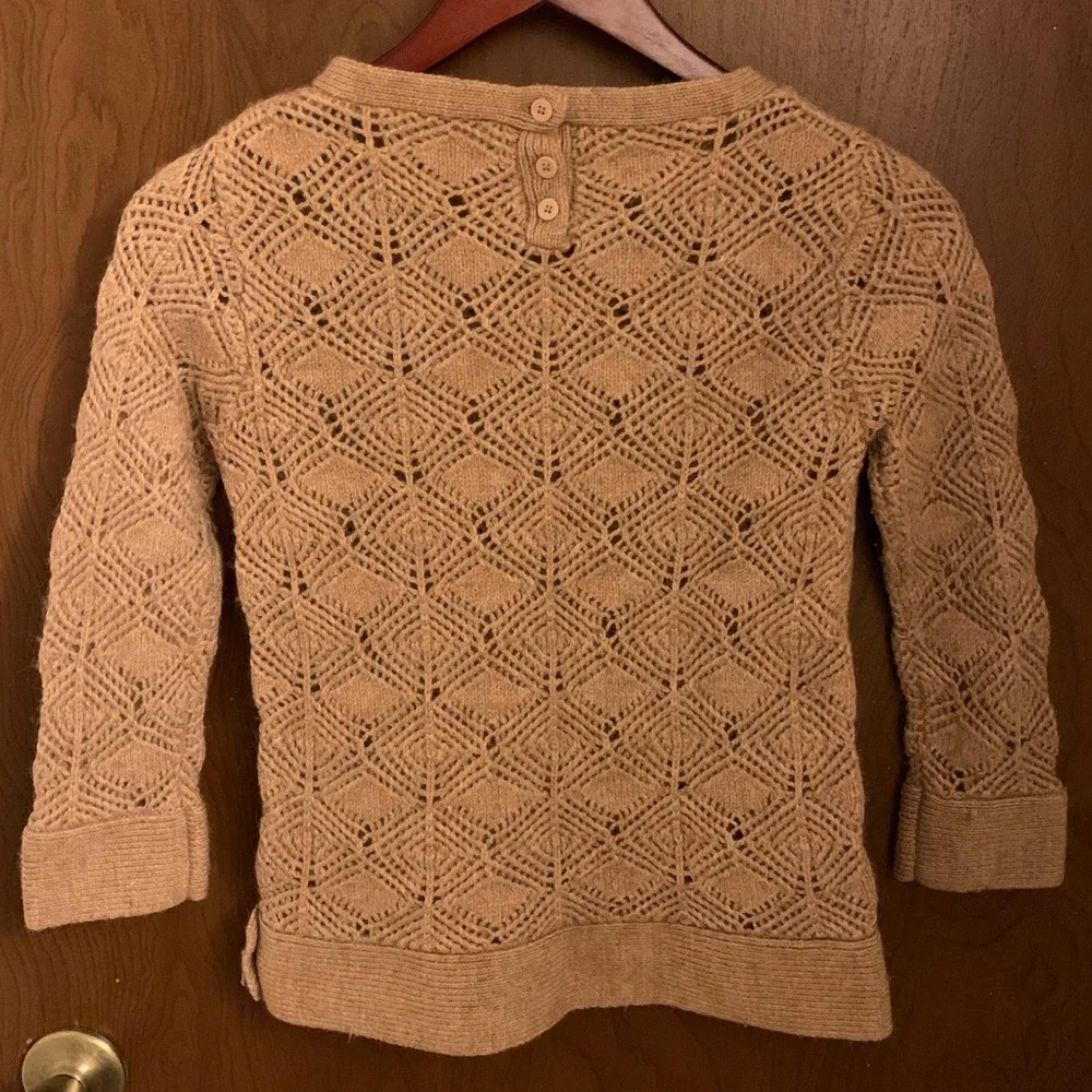 J. Crew Wool Crochet Sweater